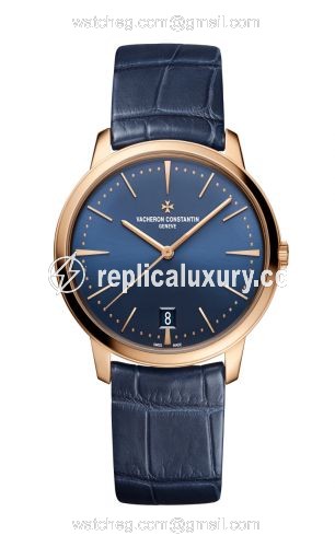 Vacheron Constantin Patrimony 36mm Self-Winding Pink Gold / Blue 4100U/000R-B643