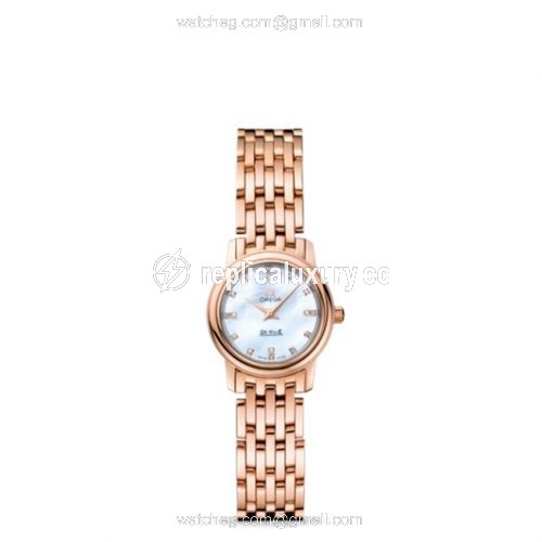 Omega De Ville Prestige Quartz 22 Red Gold / MOP Diamond / Bracelet 4116.75.00