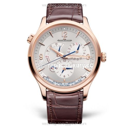 Jaeger-LeCoultre Master Control Geographic Pink Gold / Silver / Alligator 4122520