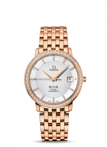 Omega De Ville Prestige Co-Axial 36.5 Red Gold / Diamond / Bracelet 413.55.37.20.52.001