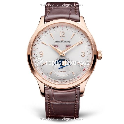 Jaeger-LeCoultre Master Control Calendar Pink Gold / Silver / Alligator 4142520