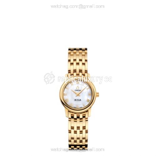 Omega De Ville Prestige Quartz 22 Yellow Gold / MOP / Bracelet 4170.71.00