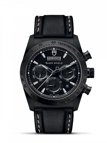 Tudor Fastrider Black Shield Ceramic / Black / Leather 42000CN-0017
