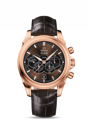 Omega De Ville Co-Axial 41 Chronograph 4 Counters Red Gold / Brown / Alligator 422.53.41.52.13.001