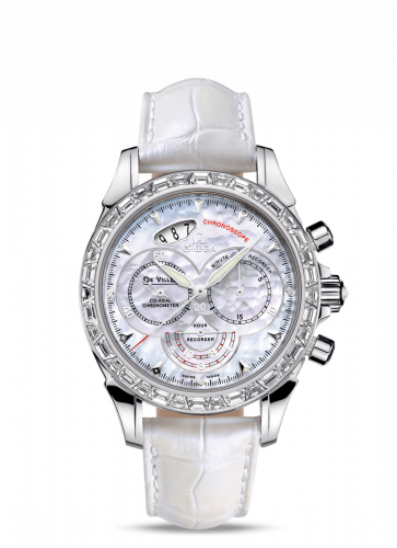 Omega De Ville Co-Axial 41 Chronoscope Palladium Baguette / MOP 422.98.41.50.05.001