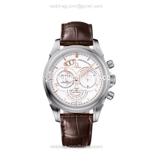 Omega De Ville Co-Axial 41 Chronoscope Stainless Steel / White / St Moritz 422.13.41.50.04.002