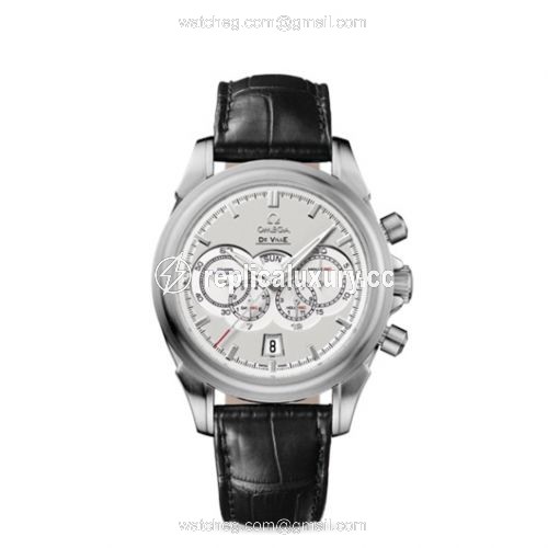 Omega De Ville Co-Axial 41 Chronograph 4 Counters White Gold / Ivory / Alligator 422.53.41.52.09.001