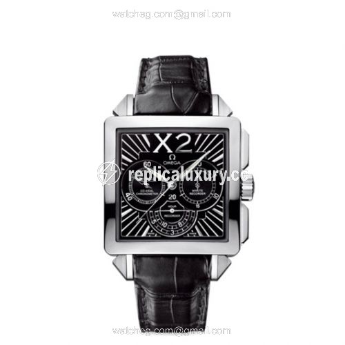 Omega De Ville X2 Co-Axial 37 Chronograph Stainless Steel / Black 423.13.37.50.01.001