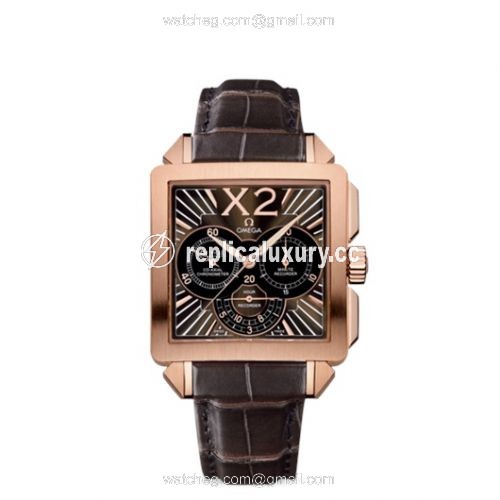 Omega De Ville X2 Co-Axial 37 Chronograph Red Gold / Brown 423.53.37.50.01.001