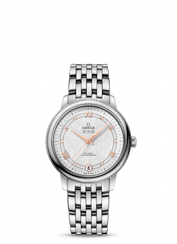 Omega De Ville Prestige Co-Axial 32.7 Stainless Steel / Vintage Silk Silver / Bracelet 424.10.33.20.52.001