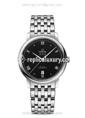 Omega De Ville Prestige Co-Axial 39.5 Stainless Steel / Vintage Black / Bracelet 424.10.40.20.01.002
