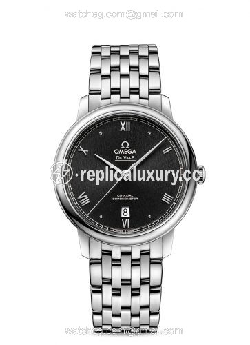 Omega De Ville Prestige Co-Axial 39.5 Stainless Steel / Black Sunburst / Bracelet 424.10.40.20.01.003