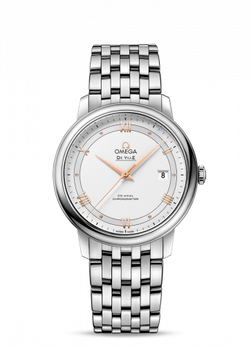 Omega De Ville Prestige Co-Axial 39.5 Stainless Steel / Vintage Silver / Bracelet 424.10.40.20.02.002