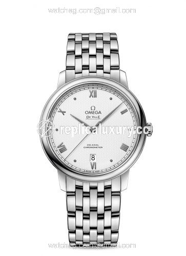 Omega De Ville Prestige Co-Axial 39.5 Stainless Steel / Vintage Silver / Bracelet 424.10.40.20.02.006