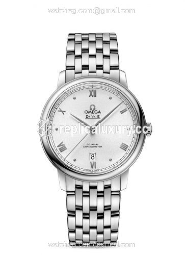 Omega De Ville Prestige Co-Axial 39.5 Stainless Steel / Silver Sunburst / Bracelet 424.10.40.20.02.007