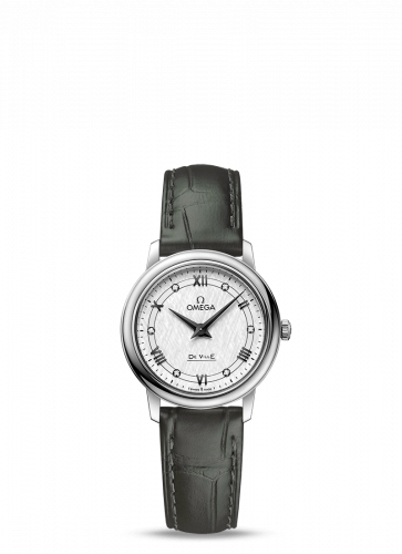 Omega De Ville Prestige Quartz 27.4 Stainless Steel / Vintage Silver Silk 424.13.27.60.52.002