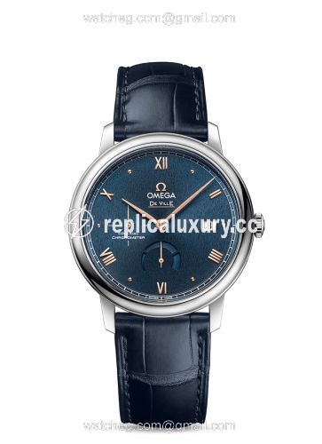 Omega De Ville Prestige Co-Axial 39.5 Power Reserve Stainless Steel / Blue Sunburst 424.13.40.21.03.003