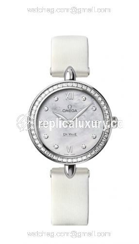 Omega De Ville Prestige Dewdrop Quartz 27.4 Stainless Steel / MOP / Diamond 424.17.27.60.55.001