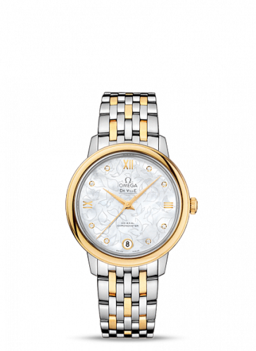 Omega De Ville Prestige Co-Axial 32.7 Stainless Steel / Yellow Gold / MOP Butterfly / Bracelet 424.20.33.20.55.002