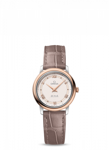 Omega De Ville Prestige Quartz 27.4 Stainless Steel / Red Gold / Vintage White 424.23.27.60.09.001