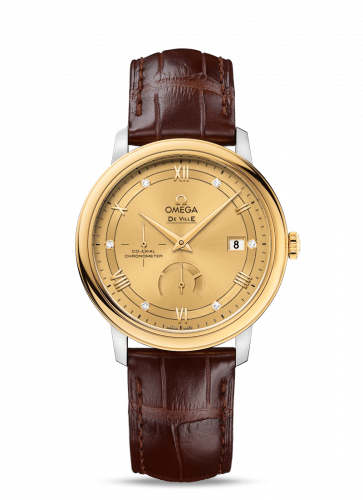 Omega De Ville Prestige Co-Axial 39.5 Power Reserve Stainless Steel / Yellow Gold / Vintage Champagne 424.23.40.21.58.001