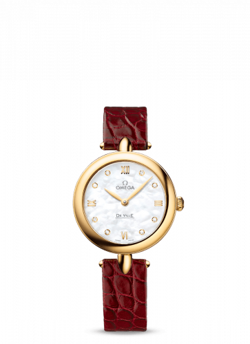 Omega De Ville Prestige Dewdrop Quartz 27.4 Yellow Gold / MOP 424.53.27.60.55.001