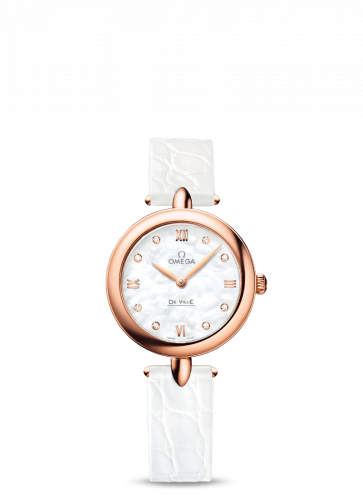 Omega De Ville Prestige Dewdrop Quartz 27.4 Red Gold / MOP 424.53.27.60.55.002