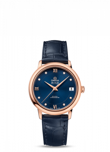 Omega De Ville Prestige Co-Axial 32.7 Red Gold / Blue 424.53.33.20.53.001