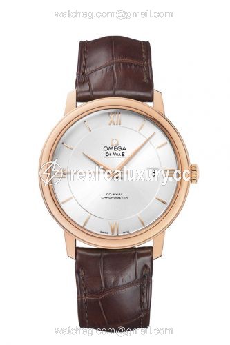 Omega De Ville Prestige Co-Axial 39.5 Red Gold / Silver 424.53.40.20.02.003