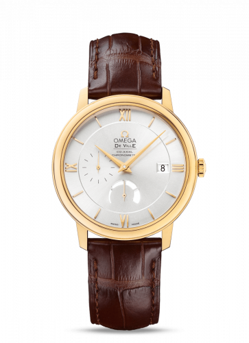 Omega De Ville Prestige Co-Axial 39.5 Power Reserve Yellow Gold / Silver 424.53.40.21.02.002