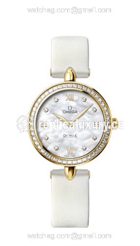 Omega De Ville Prestige Dewdrop Quartz 27.4 Yellow Gold / Diamond 424.57.27.60.55.001