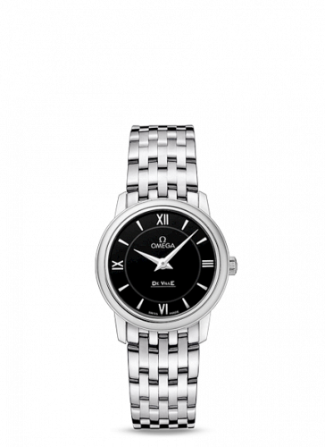 Omega De Ville Prestige Quartz 27.4 Stainless Steel / Black / Bracelet 424.10.27.60.01.001