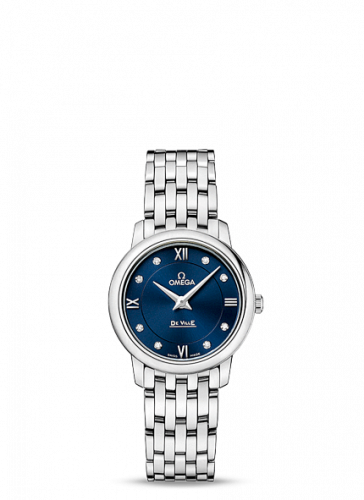 Omega De Ville Prestige Quartz 27.4 Stainless Steel / Blue / Bracelet 424.10.27.60.53.001