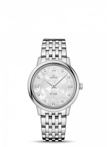 Omega De Ville Prestige Quartz 32.7 Butterfly Stainless Steel / Silver / Bracelet 424.10.33.60.52.001