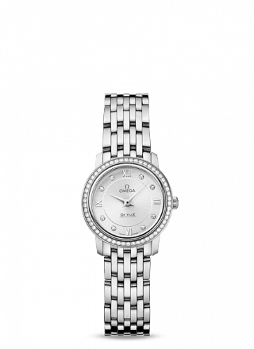 Omega De Ville Prestige Quartz Ladies 24.5 Stainless Steel Diamond / Silver Diamond / Bracelet 424.15.24.60.52.001