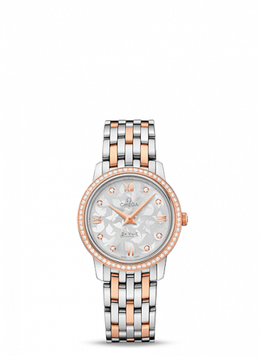 Omega De Ville Prestige Quartz 27.4 Stainless Steel / Red Gold / MOP Butterfly / Bracelet 424.25.27.60.52.001