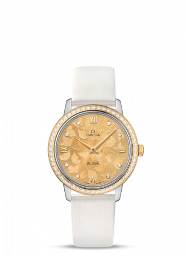 Omega De Ville Prestige Quartz 32.7 Butterfly Stainless Steel / Yellow Gold / Diamond 424.27.33.60.58.001