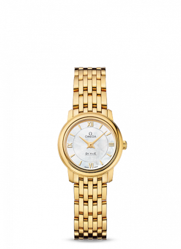 Omega De Ville Prestige Quartz 24.4 Yellow Gold / MOP / Bracelet 424.50.24.60.05.001