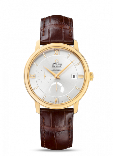 Omega De Ville Prestige Co-Axial 39.5 Power Reserve Yellow Gold / Silver 424.53.40.21.52.001