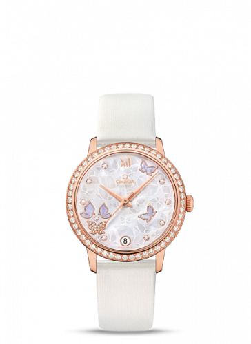 Omega De Ville Prestige Co-Axial 32.7 Red Gold / MOP Butterfly / Diamond 424.57.33.20.55.002
