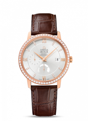 Omega De Ville Prestige Co-Axial 39.5 Power Reserve Red Gold / Silver / Diamond 424.58.40.21.52.002