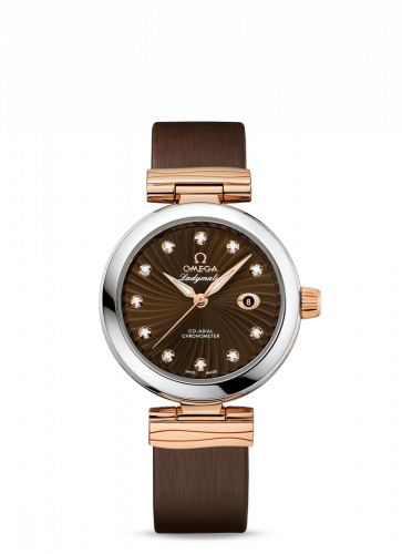 Omega LadyMatic Co-Axial 34 Stainless Steel / Red Gold / Brown 425.22.34.20.63.001