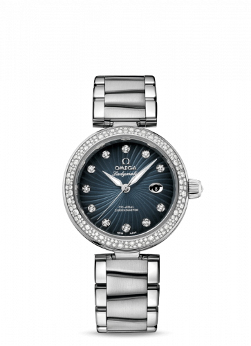 Omega LadyMatic Co-Axial 34 Stainless Steel / Diamond / Grey / Bracelet 425.35.34.20.56.001