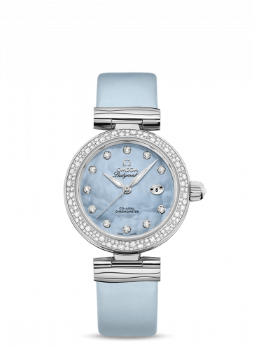 Omega LadyMatic Co-Axial 34 Stainless Steel / Diamond / Blue MOP 425.37.34.20.57.003