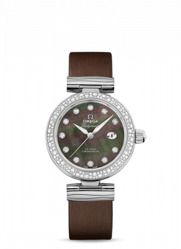 Omega LadyMatic Co-Axial 34 Stainless Steel / Diamond / Grey MOP 425.37.34.20.57.004