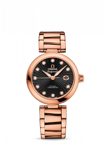 Omega LadyMatic Co-Axial 34 Red Gold / Black / Bracelet 425.60.34.20.51.001