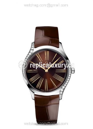 Omega De Ville Tresor 36 Stainless Steel / Brown - Roman / Alligator 428.18.36.60.13.001