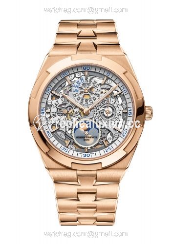 Vacheron Constantin Overseas Ultra-Thin Perpetual Calendar Pink Gold / Skeleton / Bracelet 4300V/120R-B547