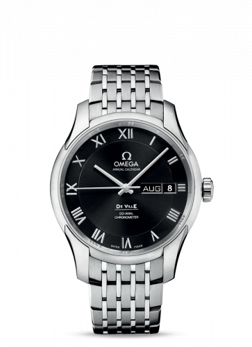 Omega De Ville Co-Axial Annual Calendar Stainless Steel / Black / Bracelet 431.10.41.22.01.001