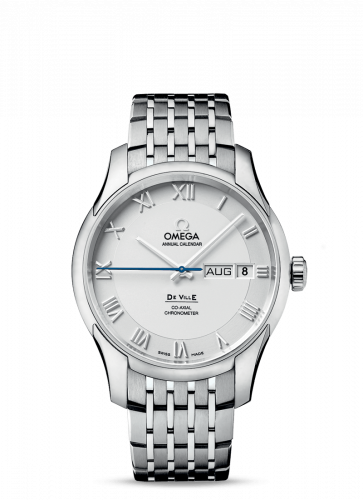 Omega De Ville Co-Axial Annual Calendar Stainless Steel / Silver / Bracelet 431.10.41.22.02.001